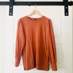 Gap MATERNITY Side-Zip Puff Sleeve Sweatshirt